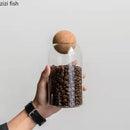 Axya Glass Storage Bottle with Cork Stopper for Tea, Coffee, and More