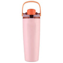 Axyaa Double Wall Vacuum Insulated Water Bottle with Straw - 30oz