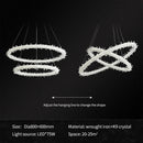 Axyaa Crystal Chandelier for Living Room - Modern Indoor Lighting Fixture