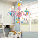 Axyaa Crystal Chandelier: Modern Macaron Colorful Princess Room Light