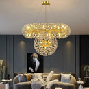 Axyaa Sun Flower Crystal Chandeliers: LED Pendant Lighting for Home Decor