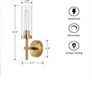Axyaa Nordic Golden Glass Double Head Wall Lamp for Modern Living Spaces