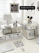 Axyaa Desktop Stationery Organizer: Pen Holder Storage Box for Sticky Notes and Pens