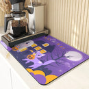 Axyaa Pumpkin Printing Silicone Coasters for Halloween Style Kitchen Décor