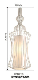 Axyaa Geometric Pendant Lamp Rope Birdcage Light Fixture E27 Scandinavian Style