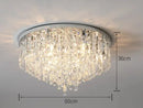 Axyaa Crystal Pendant Chandelier with E14 Holder for Modern Bedroom Lighting