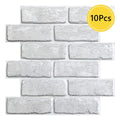 Axyaa Faux Brick Wall Stickers 3D Self-adhesive Panels, Waterproof 30x30cm Matt Decor