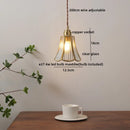 Axyaa Pink Glass LED Pendant Lights - Copper Nordic Hanging Lamp for Bedroom, Dining, and Living Room