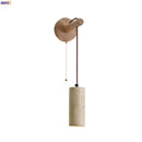 Axyaa Yellow Cave Stone LED Wall Lamp with Adjustable Wire Pull Chain Switch