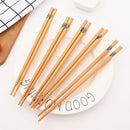 Axyaa Bamboo & Wood Chopsticks Set - Non Slip, Non Moldy, Multi Color