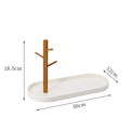 Axyaa White Plastic Round Storage Tray Tableware Home Kitchen Cake Coffee Tray