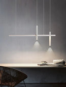 Axyaa LED Linear Chandelier: Modern Ceiling Suspension Lighting for Dining Room, Kitchen Island, Bar