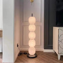 Axyaa Gourd String Floor Lamp White Glass Lampshade
