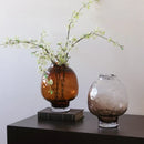 Axyaa Gradient Glass Vase for Flower Arrangements and Home Decor