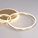 Axya Modern 5 Ring LED Ceiling Chandelier in Black Gold White - Living Room Bedroom Lighting