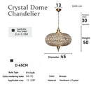 Axyaa French Retro Crystal Chandelier - High-end Medieval Design for Living Room & Restaurant