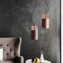 Axyaa Geometric Cement LED Pendant Light for Stylish Living Spaces