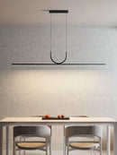 Axya LED Pendant Lamp: Modern Black/White Chandelier for Dining Room, Kitchen, Office
