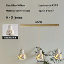 Axyaa Terrazzo Chandelier Lamp - Retro Nordic Bedroom Coffee Shop Pendant Light
