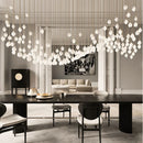Axyaa Ceramic Petal Chandelier: Elegant Lighting for Hotel Lobby, Living Room, or Bedroom
