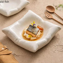 Axyaa Ceramic Square Dessert Pasta Dish Salad Plate Molecular Cuisine Tableware