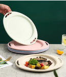 Axyaa Eco-Friendly Wheat Straw Dinner Plates Set - Lightweight Tableware