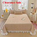 Axyaa Modal Lace Bed Cover with Star Embroidery, Summer Quilted Sheet
