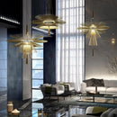 Axyaa Nordic Luxury Iron Pendant LED Chandelier for Living Room, Restaurant, Bar, Villa, Staircase