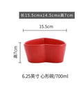 Axyaa Heart-Shaped Bowl Set: Salad, Snack, Dessert, Creative Cold Dish.