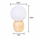 Axya Wood Table Lamp with Glass Lampshade and Button Switch - G4 LED Bulb Included