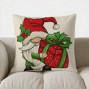 Axyaa Santa Gnome Gift Christmas Pillow Cover for Sofa Bedroom Car