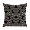 Axyaa Geometric Cotton Linen Cushion Cover - Decorative Sofa Throw Pillow Cover