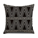 Axyaa Geometric Cotton Linen Cushion Cover - Decorative Sofa Throw Pillow Cover