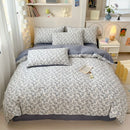 Axyaa Minimalist Cartoon Design Duvet Cover Set in 100% Cotton, 4-Piece Bedding Collection