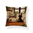 Axyaa Creative Fox Christmas Tree Cushion Cover - Retro Animal Sofa Decor Pillowcase