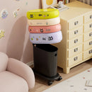 Axyaa Large Capacity Movable Trash Can with Lid: High Value Kitchen Storage Bin