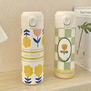 Axyaa Flower Style Stainless Steel Thermal Cup - Leak-Proof Travel Mug