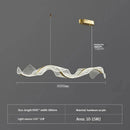 Axyaa Nordic Acrylic Wave Pendant Lights - Modern LED Ceiling Chandeliers for Home Decor