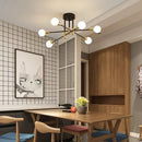 Axyaa Industrial Sputnik Chandelier: Modern Ceiling Light for Kitchen, Dining, Bedroom