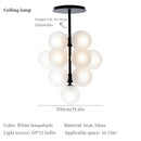 Axyaa Contemporary Grape Chandelier: Glass Ball Pendant Lamp for Living Room, Bedroom, and More