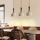 Axyaa Yellow Travertine LED Pendant Chandelier for Modern Living Spaces