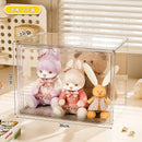 Axyaa Doll Storage Box: Transparent Display Stand for Plush Toys & Cotton Dolls