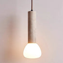 Axyaa Travertine Stone LED Pendant Light for Bedroom Living Dining Room