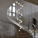 Axyaa Staircase Chandeliers: Modern LED Pendant Light Lamps for Living Room and Indoor Lighting