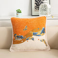 Axyaa Nordic Chenille Feather Embroidery Throw Pillowcase for Home Decor