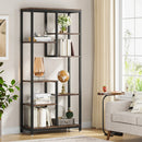 Axyaa Industrial Tall 8-Shelf Bookcase for Stylish Storage and Display