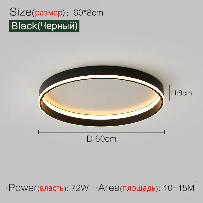 Axyaa Bedroom Ceiling Lamp LED Modern Minimalist Nordic Master Bedroom Lighting