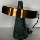 Axyaa European Metal Desk Lamp with Green Marble Accent