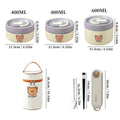 Axyaa Insulated Stainless Steel Lunch Box with Handle - Stackable Thermal Bento Box