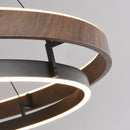 Axyaa Minimalist Wood Chandelier Upper Lower Luminous Retro New Chinese Dining Room Lamp
